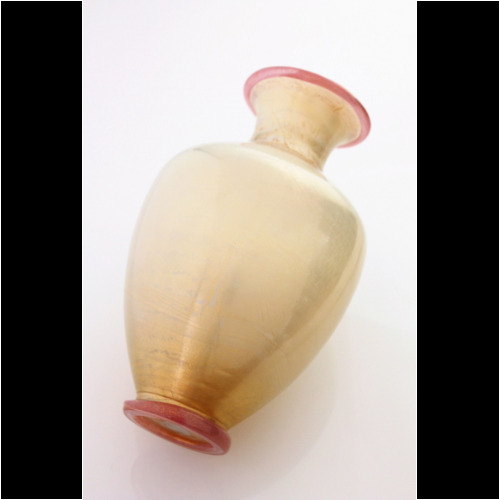 "Vetro Opalino Oro Iridescente" Vase by Arte Vetraria Muranese Italy 1935