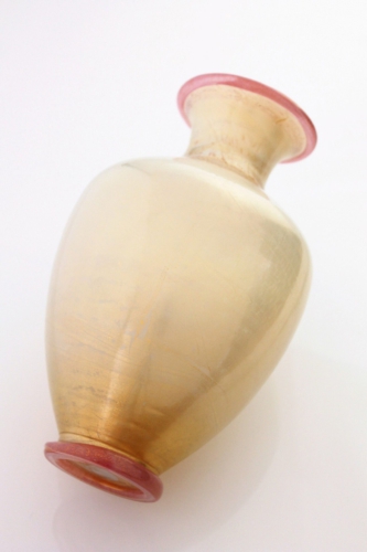 "Vetro Opalino Oro Iridescente" Vase by Arte Vetraria Muranese Italy 1935