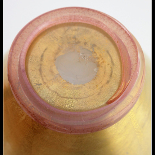 "Vetro Opalino Oro Iridescente" Vase by Arte Vetraria Muranese Italy 1935