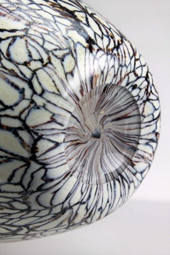 Ermanno Toso & Vittorio Ferro Murrine “Avorio e Nerox” Vase Murano