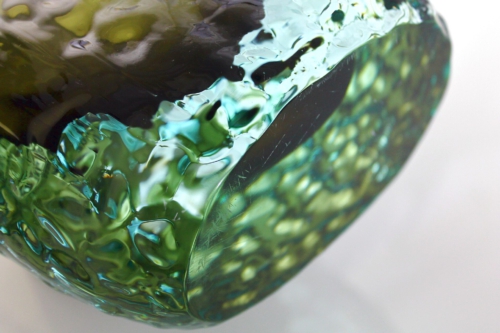 Flavio Poli a Sommerso "Ghiaccio Azzurro" Vase Seguso Vetri d´ Arte Italy 1955