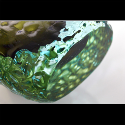 Flavio Poli a Sommerso "Ghiaccio Azzurro" Vase Seguso Vetri d´ Arte Italy 1955