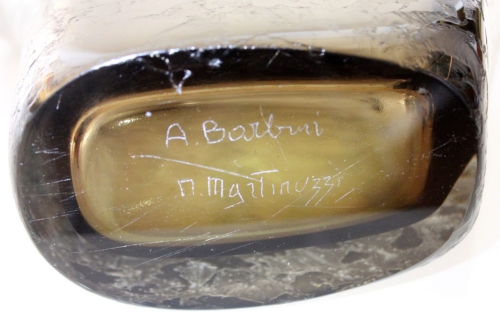 Napoleone Martinuzzi & Alfredo Barbini a “Corroso Object” Murano, 1962