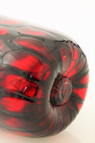 Vittorio Ferro a red Ring Murrine Vase by Fratelli Pagnin Italy 1995