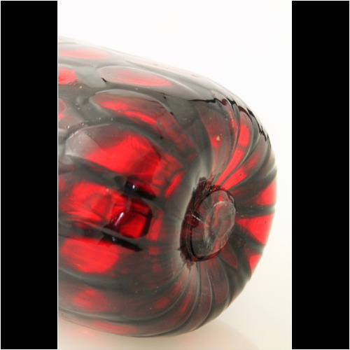 Vittorio Ferro a red Ring Murrine Vase by Fratelli Pagnin Italy 1995