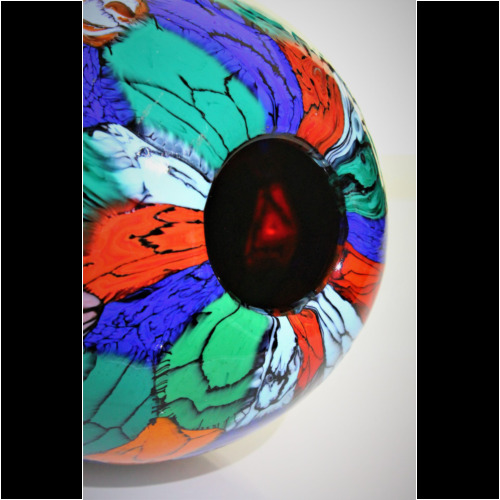 Ermanno Toso a Murrine "Foglie" Vase Vittorio Ferro Italy 1960