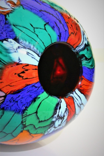 Ermanno Toso a Murrine "Foglie" Vase Vittorio Ferro Italy 1960