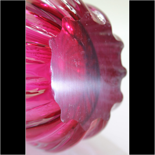 Flavio Poli Vase „Sommerso a Coste“ pink Seguso Vetri d´Arte Murano 1958