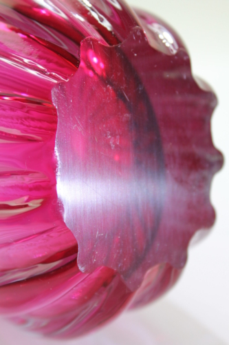 Flavio Poli Vase „Sommerso a Coste“ pink Seguso Vetri d´Arte Murano 1958