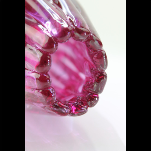 Flavio Poli Vase „Sommerso a Coste“ pink Seguso Vetri d´Arte Murano 1958
