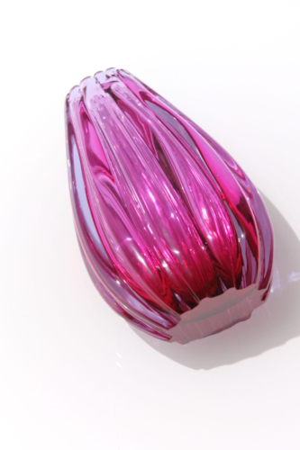 Flavio Poli Vase „Sommerso a Coste“ pink Seguso Vetri d´Arte Murano 1958