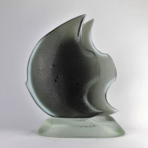 <em><b>Flavio Poli</b><br />Angel Fish<br />Italy 1950</em> Flavio Poli a Moon Fish "Pesce Luna" Sculpture Seguso Vetri d´Arte Italy 1940s