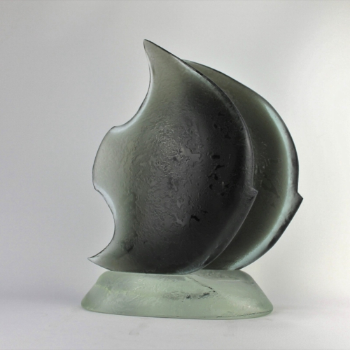 flavio poli murano glass double fish sculpture corroso for seguso vetri d arte 1940s