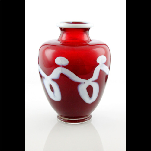 Anzolo Fuga a rubi red Vase Arte Vetraria Muranese (A.Ve.M.) Italy 1958