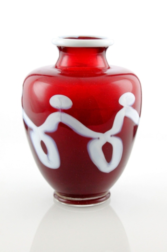 Anzolo Fuga a rubi red Vase Arte Vetraria Muranese (A.Ve.M.) Italy 1958