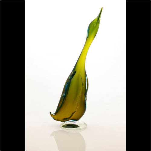 Flavio Poli a tall goose "Oca" Sculpture Seguso Vetri d´Arte Italy 1950s