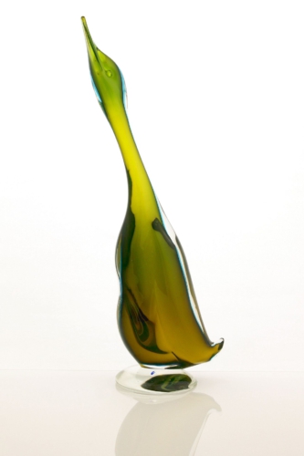 Flavio Poli a tall goose "Oca" Sculpture Seguso Vetri d´Arte Italy 1950s