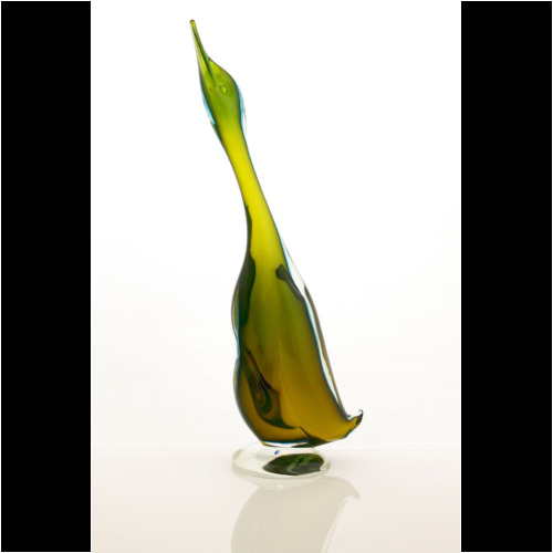 Flavio Poli a tall goose "Oca" Sculpture Seguso Vetri d´Arte Italy 1950s