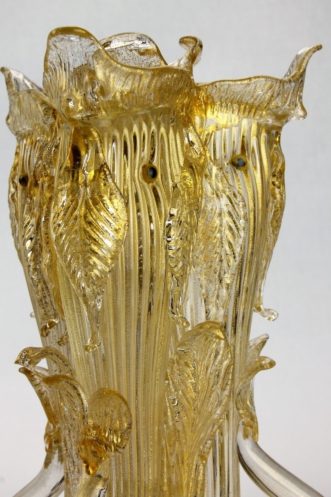 Ercole Barovier a “Golden Dolphins” Vase Artisti Barovier Murano Glass Vase 1940s