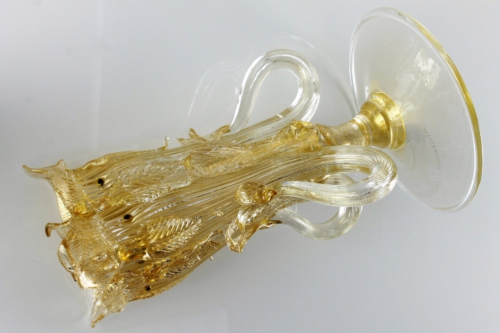 Ercole Barovier a “Golden Dolphins” Vase Artisti Barovier Murano Glass Vase 1940s