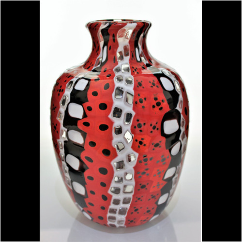 Fratelli Toso a four different Murrine Vase Italy 1970