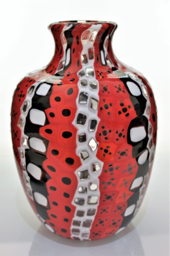 Fratelli Toso a four different Murrine Vase Italy 1970