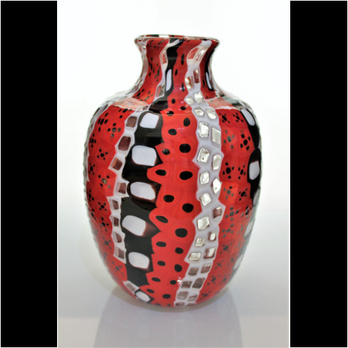 Fratelli Toso a four different Murrine Vase Italy 1970
