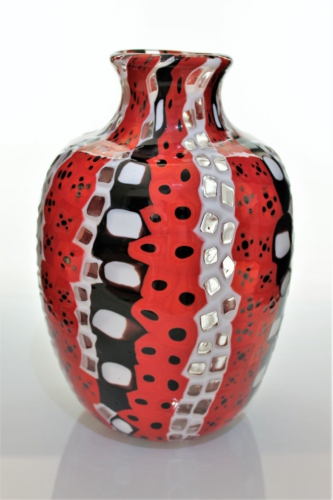 Fratelli Toso a four different Murrine Vase Italy 1970