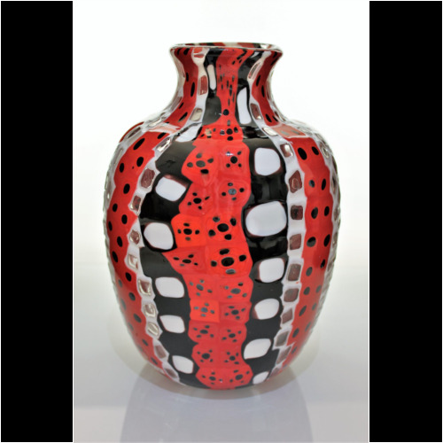 Fratelli Toso a four different Murrine Vase Italy 1970