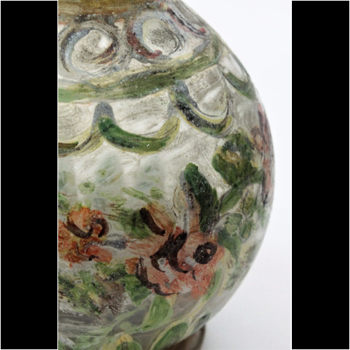 Compagnia di Venezia e Murano (C.V.M.), painted glass vase c. 1920.