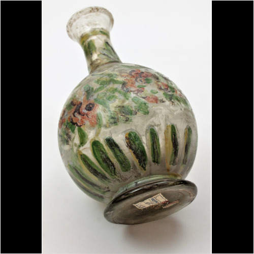 Compagnia di Venezia e Murano (C.V.M.), painted glass vase c. 1920.