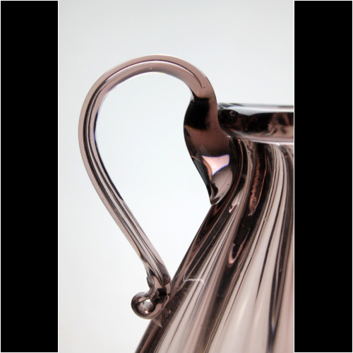 Vittorio Zecchin resp. Napoleone Martinuzzi a Soffiato Glass Vase with Handles Cappellin Venini & C Murano., 1925