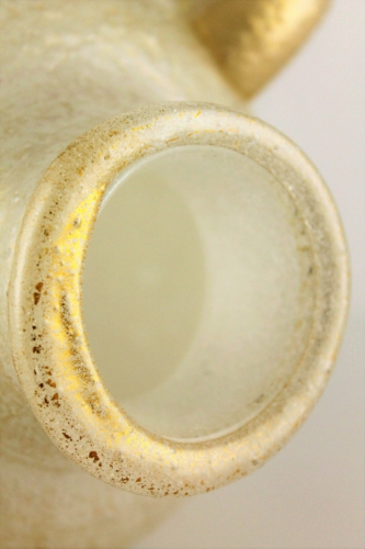 Napoleone Martinuzzi a white Pulegoso Glass Vase Venini & C., Italy 1930