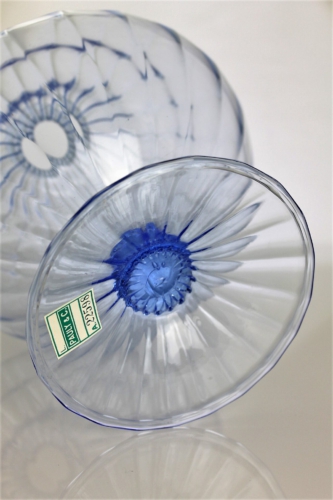 Napoleone Martinuzzi blue soffiato vase by V.S.M. Venini & C.,Italy 1925