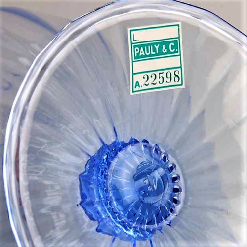 Napoleone Martinuzzi blue soffiato vase by V.S.M. Venini & C.,Italy 1925