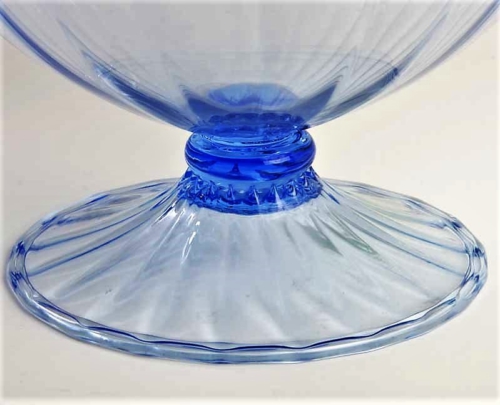 Napoleone Martinuzzi blue soffiato vase by V.S.M. Venini & C.,Italy 1925