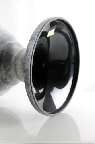 Seguso Vetri d´Arte a tall Amphora "Nero a Scavo" Vase Italy 1970