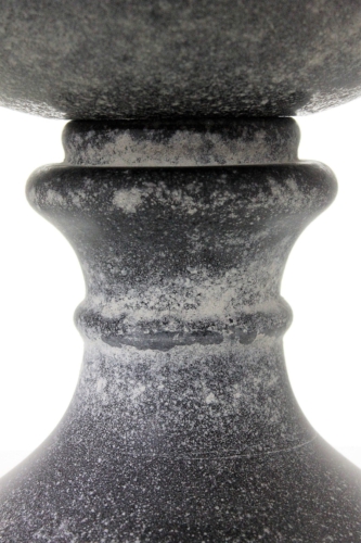 Seguso Vetri d´Arte a tall Amphora "Nero a Scavo" Vase Italy 1970