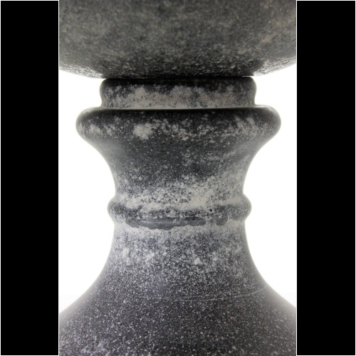 Seguso Vetri d´Arte a tall Amphora "Nero a Scavo" Vase Italy 1970