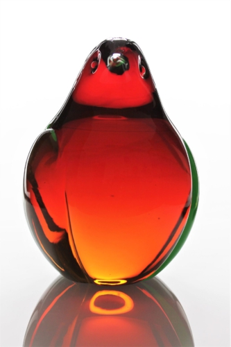 Seguso Vetri d´Arte, Murano two tall Uranium Glass Birds c. 1960