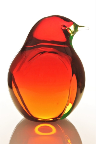 Seguso Vetri d´Arte, Murano two tall Uranium Glass Birds c. 1960