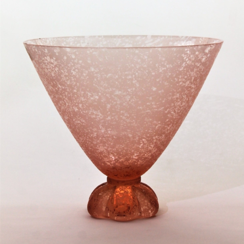 <em><b>Seguso Vetri d’Arte</b><br>Corroso Vase<br>Italy 1970<em/> Seguso Vetri d´Arte, “Schalenvase Corroso” Murano-Italien ca. 1970