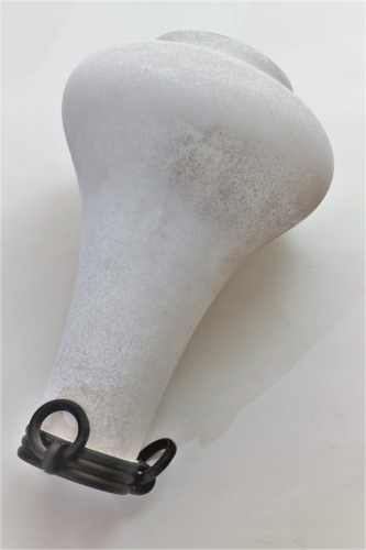 Seguso Vetri d´Artea Amphora with Bronze Ring Decorations Italy 1980