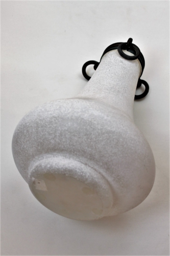 Seguso Vetri d´Artea Amphora with Bronze Ring Decorations Italy 1980