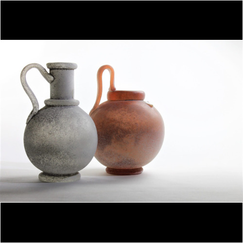 <em><b>Seguso Vetri d’Arte</b><br>Scavo Vase<br>Italy 1970<em/> Seguso Vetri d´Arte, Amphoren Vase, Murano-Italien 1970
