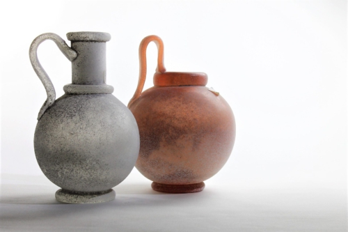 <em><b>Seguso Vetri d’Arte</b><br>Scavo Vase<br>Italy 1970<em/> Seguso Vetri d´Arte, Amphoren Vase, Murano-Italien 1970