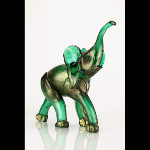 Napoleone Martinuzzi Venini Murano Glass Golden Elephant Sculpture 1933