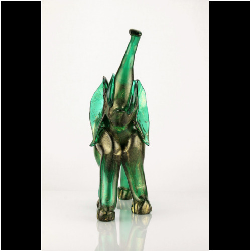 Napoleone Martinuzzi Venini Murano Glass Golden Elephant Sculpture 1933