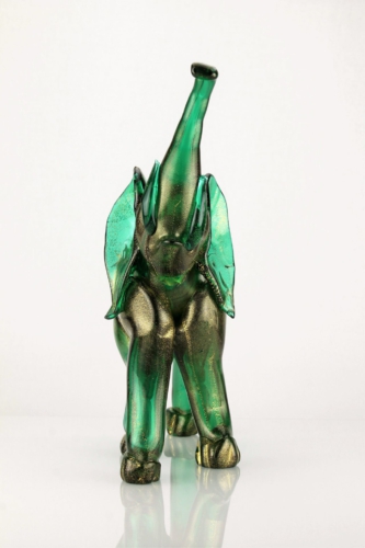 Napoleone Martinuzzi Venini Murano Glass Golden Elephant Sculpture 1933