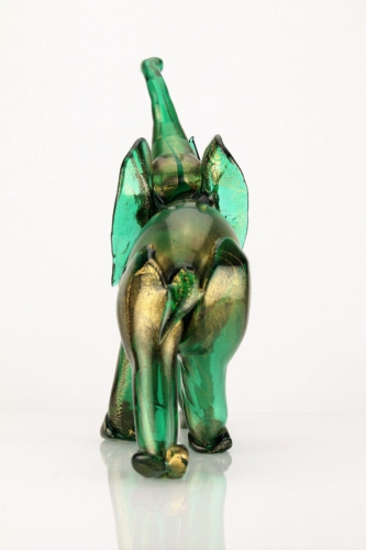 Napoleone Martinuzzi Venini Murano Glass Golden Elephant Sculpture 1933